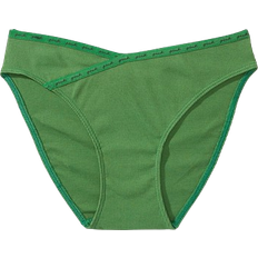 Cotton Swimwear PINK Rib Logo Cotton Bikini Panty - Forest Pine