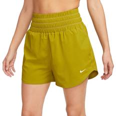 Nike Women's One Dri-FIT Ultra High Waisted 3" Brief Lined Shorts - Moss/Reflective Silver