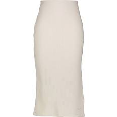 Nike Cotton Skirts Nike Sportswear Chill Knit Ribbed Midi Skirt - Beige
