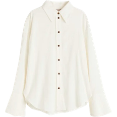 H&M Oversized Linen blend Shirt - White
