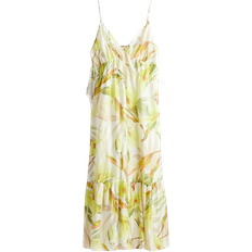 H&M Drawstring Detail Maxi Dress - White/Yellow Floral