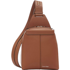 Calvin Klein Millie Convertible Leather Backpack - Caramel