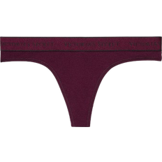 Victoria's Secret Red Underwear Victoria's Secret Logo Cotton Thong Panty - Red