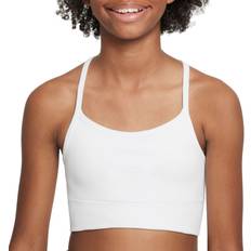 Children's Clothing Nike Girls' Dri-FIT Indy Seamless Low Support Sports Bra, Medium, White