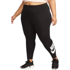 Nike Cotton Pantyhose & Stay-Ups Nike Sportswear Classics High-Waisted Graphic Leggings Plus Size - Black/White
