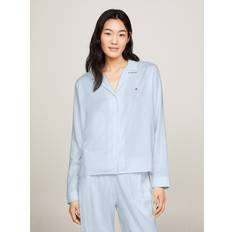 Tommy Hilfiger Women Sleepwear Tommy Hilfiger Women's Polka Dot Jacquard Pajama Shirt Blue Breezy Blue