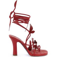 Burberry Heeled Sandals Burberry Leather Ivy Flora Heeled Sandals​