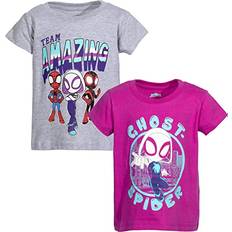 Tops Marvel Spidey and His Amazing Friends Ghost-Spider Toddler Girls Pack T-Shirt 5T Grey/Purple
