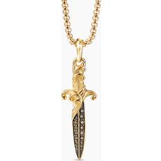 Brown - Gold Charms & Pendants David Yurman 18K Yellow Gold Cognac Diamond Dagger Amulet Pendant