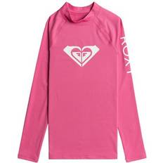 UV Shirts Children's Clothing Roxy Big Girls Pink Raglan Rashguard Swim Top PINK NEON