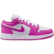 Nike Joggesko Nike Air Jordan 1 Low GS - Fire Pink/White/Iris Whisper