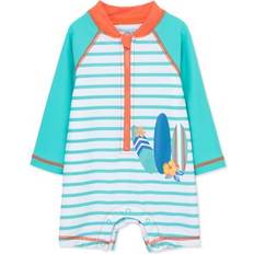 Swimsuits Little Me Baby Boys Tropical Long Sleeve Rashguard Swimsuit, Blue, Months 6 Months