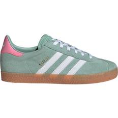 Children's Shoes Adidas Junior Gazelle Shoes - Hazy Green/Cloud White/Bliss Pink