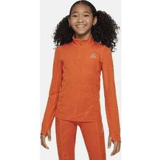 Nike Base Layer Children's Clothing Nike ACG Therma-FIT Big Kids' Girls' 1/4-Zip Long-Sleeve Top in Orange, FD2871-809