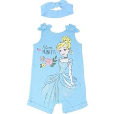 Bodysuits Disney Princess Cinderella Baby Girls Romper & Headband Set White 3-6 Months