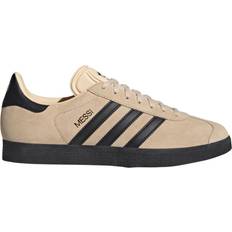 Adidas Men Soccer Shoes Adidas Gazelle Messi M - Crystal Sand/Core Black/Gold Metallic