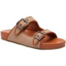 Coach Men Sandals Coach Men's Canvas Buckle Strap Sandal Burnished Amber