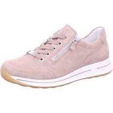 Beige - Damen Oxford Ara Freizeit Schnürer silber