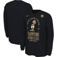 Basketball T-shirts Nike Men's Boston Celtics 2024 Nba Finals Champions Locker Room Long Sleeve T-Shirt Black