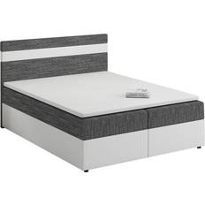 Box spring white/grey Boxspringbett 180x200cm