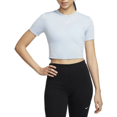 Nike Women's Sportswear Essential Slim Cropped T-shirt - Light Armory Blue/White