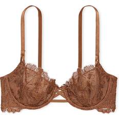 Victoria's Secret Dream Angels Wicked Unlined Boho Floral Embroidery Balconette Bra - Caramel