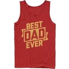 Gold - Men Tank Tops Men's Father's Day Best Dad Ever Gold Ribbon Tank Top