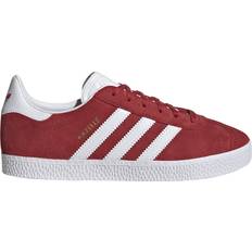 Adidas Junior Gazelle Shoes - Better Scarlet/Cloud White/ Gold Metallic