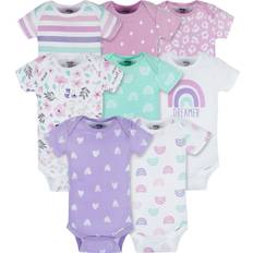 Onesies Baby Short Sleeve Bodysuit 8-pack - Rainbow/Floral