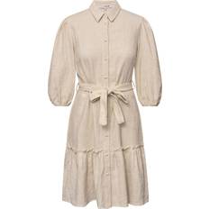 Kjoler A-View Linen Dress - Light Sand