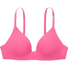 Victoria's Secret The T-shirt Lightly Lined Micro Rib Wireless Bra - Hollywood Pink