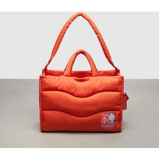 Coach Outlet Bags Coach Outlet topia Loop Tote With Wavy Quilting Orange One Size