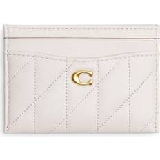 Coach Essential Card Case With Pillow Quilting - Brass/Chalk