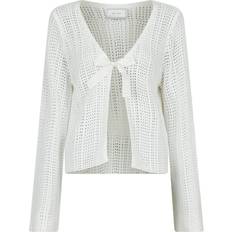 Hvite - XL Cardigans Neo Noir Bates Crochet Knit Cardigan - White