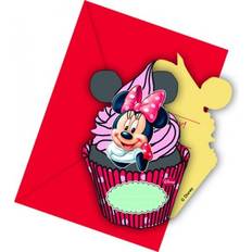 Unique Party Invitation Card Disney Minnie Mouse 6pcs