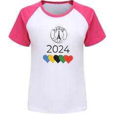 Paris 2024 Short Sleeve Graphic Casual Children T-Shirts