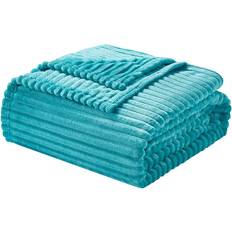 Nestl Cut Plush Fleece Blankets Blue (228.6x228.6)