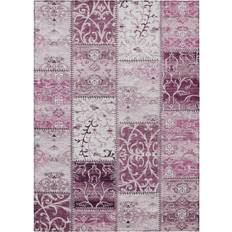 Addison Traditional Patchwork Chantille Purple 36x60"