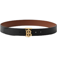 Burberry Men Belts Burberry Leather Reversible TB Belt - Black/Tan/Light Gold