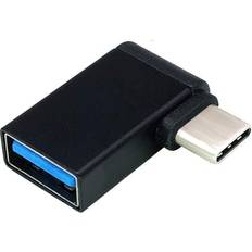 Nördic OTG-C17 3.1 USB A - USB C 90 Degrees Angled Adapter M-F