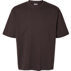 Selected Homme Oversized Short Sleeved T-shirt - Chocolate Torte