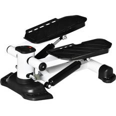 Fitnessgeräte Homcom Mini Stepper Minibike Metal ABS White+Black