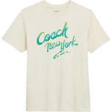 Coach New York T-shirt In Organic Cotton - Cream