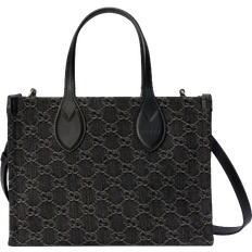 Gucci Handbags Gucci Ophidia GG Medium Tote Bag - Black/Grey/Denim