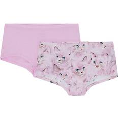 Truser Molo Girls Pink Cotton Kitten Knickers 2 Pack 7-8 year