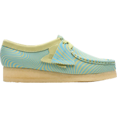 Clarks Wallabee - Blue/Lime Print