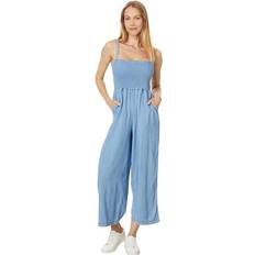 Tommy Hilfiger Women Jumpsuits & Overalls Tommy Hilfiger Women's Smocked Chambray Jumpsuit Light Benson