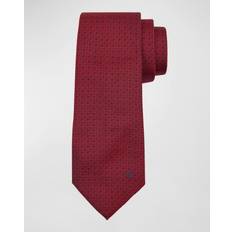 Ferragamo Red Accessories Ferragamo Men's Vernazza Jacquard Silk Tie RED