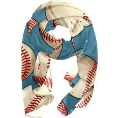 Ownsummer Baseball Pattern Elegant Silk Chiffon Scarf - Multicolor