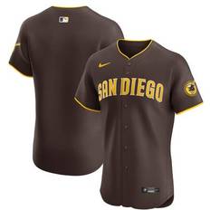 San Diego Padres Game Jerseys Nike Men's Brown San Diego Padres Road Vapor Premier Elite Patch Jersey